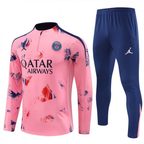 Paris Saint-Germain Sweat d'Entraînement Quarter-Zip 2024-25 Rose Paris Saint-Germain Sweat d'Entraînement Quarter-Zip 2024-25 Rose